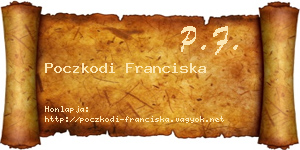 Poczkodi Franciska névjegykártya